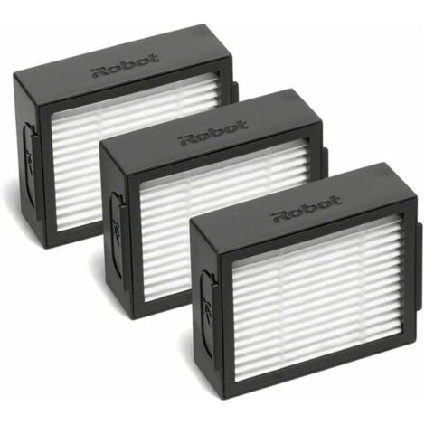 Juego de 3 filtros para aspiradoras robot Roomba de las series i y e, en blanco y negro.