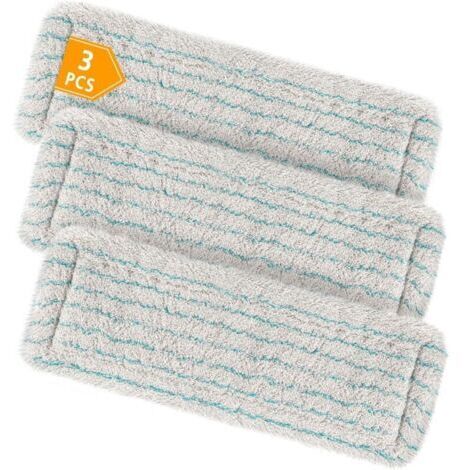 Juego de 3 fundas de repuesto para limpiaparabrisas Leifheit Profi XL Micro Duo/Profi XL Cotton Plus, todos los mangos, 60 % fibras de algodón superfinas y cerdas especiales, especialmente para piedra