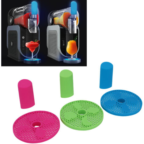 Juego de 3 fundas de silicona y bandejas antigoteo para máquinas de hielo granizado FS301 y FS300 – Elegante y llamativo conjunto de accesorios