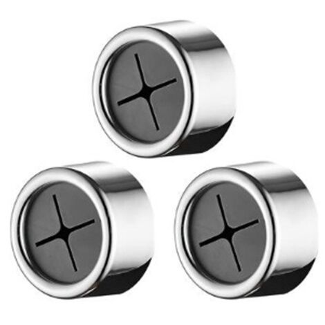 Juego de 3 ganchos para toallas, acero inoxidable/ABS/PVC, adhesivos, color plata