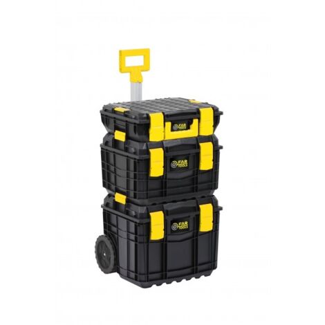 Juego de 3 maletas de transporte apilables - FAR TOOLS - 615365