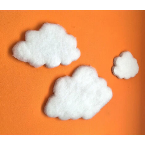 Juego de 3 nubes esponjosas para habitación infantil.