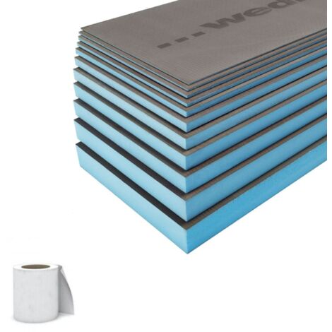 Juego de 3 paneles de construcción WEDI, 250 x 60 x 5 cm + listón
