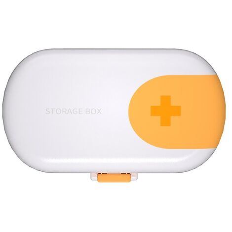 Juego de 3 piezas de caja de almacenamiento de medicina pequeña portátil conveniente Caja de subpaquete de cortador de medicina
