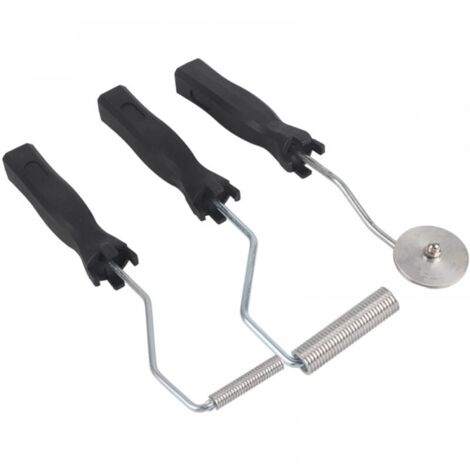 Juego de 3 piezas de rodillo laminador de herramientas de paleta de burbujas de fibra de vidrio de aleación de aluminio para molde FRP (diente de sierra)