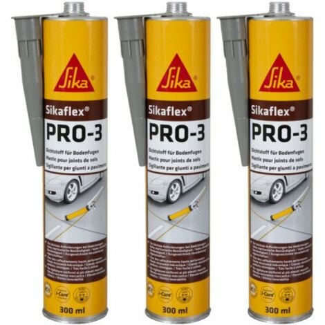 Juego de 3 selladores autonivelantes SIKA Sikaflex PRO 3 - Gris hormigón - 300ml