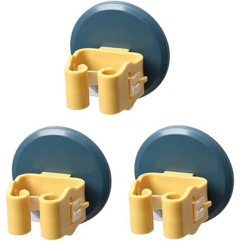 Juego de 3 soportes autoadhesivos para escobas, ideales para baño, cocina, oficina, armario, jardín, garaje, lavadero y almacenamiento de herramientas.