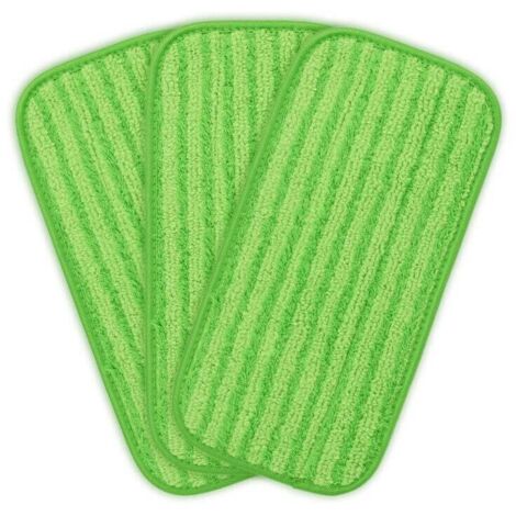 Juego de 3 trapeadores planos adhesivos adaptables Swiffer WetJet de 12 pulgadas, trapeador reutilizable para pisos, paño de limpieza