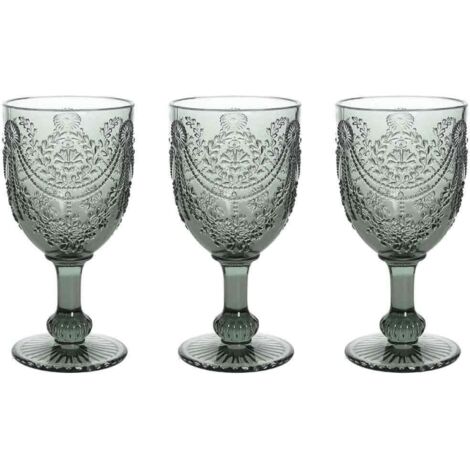 Juego de 3 vasos Savoia 320 cc en cristal gris