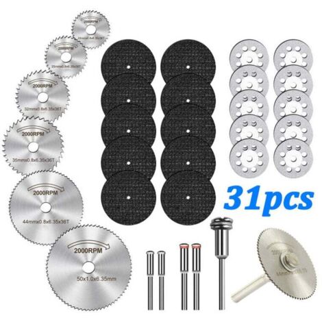 Juego de 31 piezas, disco de corte para herramientas rotativas, disco de corte de diamante para madera y metal, hoja de sierra circular, disco de corte de resina, disco de diamante