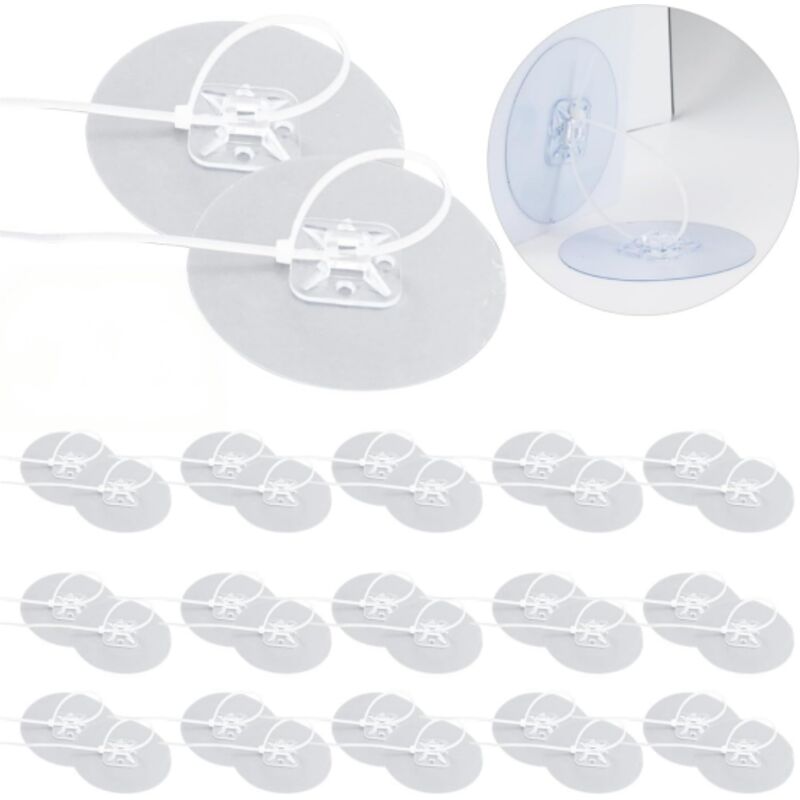 Juego de 32 anclajes adhesivos de pared para muebles, ajustables para bebés (sin taladro), con correa antiarañazos para proteger a las mascotas.