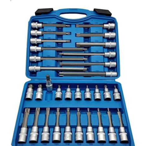 Juego de 32 piezas de vasos hexagonales internos para tornillos, juego de 12 piezas de cabezas de vasos para prensas de ciruelas pasas