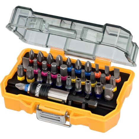 Juego de 32 puntas de destornillador robustas y precisas de 25 mm - Surtido de 32 puntas de destornillador con portapuntas de cambio rápido - Compatible con TSTAK DT7969-QZ