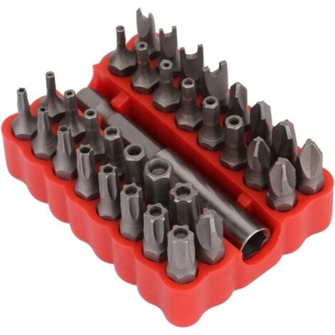 Juego de 33 puntas huecas resistentes al desgaste, puntas de destornillador huecas, herramientas rotativas para vehículos eléctricos y camiones.