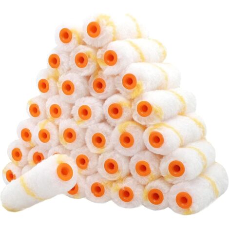 Juego de 36 fundas para mini rodillos de pintura – Rodillo de espuma de 10 cm – Suministros para pintar el hogar
