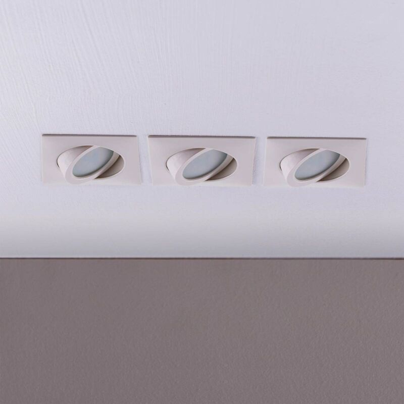 

Foco empotrado LED Andrej, angular, blanco, set 3