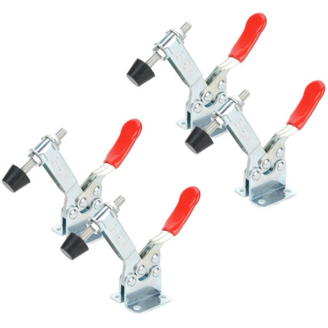 Juego de 4 abrazaderas de palanca de liberación rápida GH-201B, capacidad de sujeción de herramientas manuales: 90 kg / 198 lb
