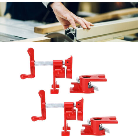 Juego de 4 abrazaderas Mano para madera – hierro fundido maleable de 19 mm (3/4") – abrazadera profesional para proyectos de bricolaje