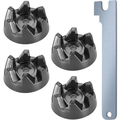 Juego de 4 acopladores compatibles con KitchenAid KSB52 / 5KSB5 con llave de apriete – Acero inoxidable