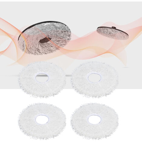 Juego de 4 almohadillas de microfibra de repuesto para la aspiradora robot DEEBOT X1: compatibles, lavables, absorbentes, negras.