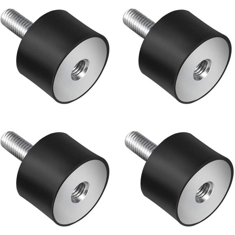 Juego de 4 amortiguadores de vibraciones M8 de goma y metal para coches, furgonetas y motos