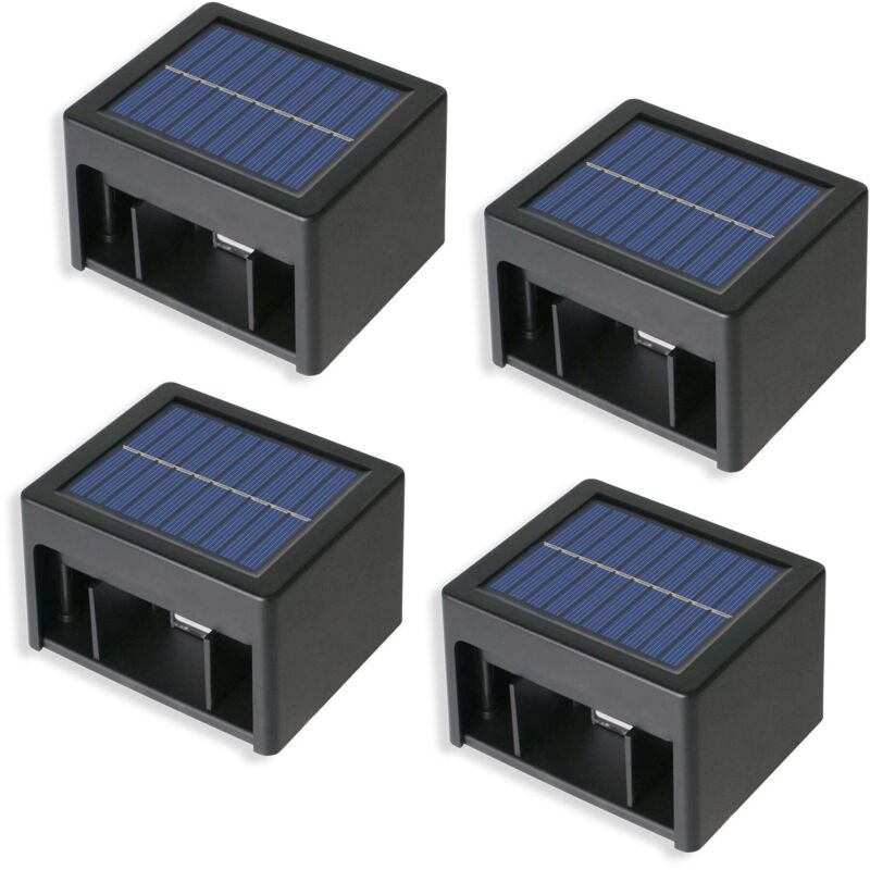 Juego de 4 apliques solares de pared 100LM DAXY
