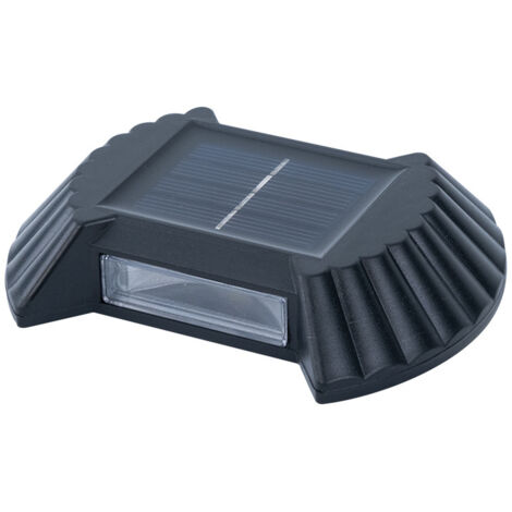 Juego de 4 apliques solares LED de pared, luz blanca, iluminación exterior para jardín, valla y camino, aplique solar de pared para patio.
