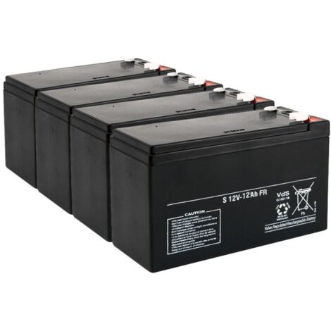 Juego de 4 baterias 12V 12AH para patinete eléctrico 48V