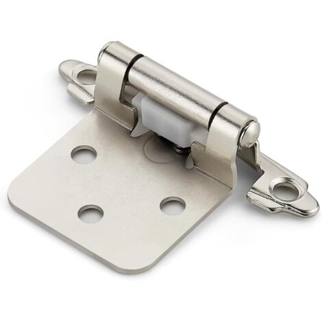Juego de 4 bisagras de cobre antiguo para puertas de cocina, de cierre automático, con solapamiento de 1,27 cm (variable) y marco semi-oculto (C).