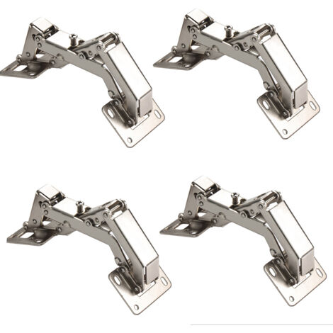 Juego de 4 bisagras invisibles para puertas de armarios, bisagras invisibles de 175 grados para armarios de cocina con amortiguadores de cierre suave para puertas de armarios de cocina, armarios empot