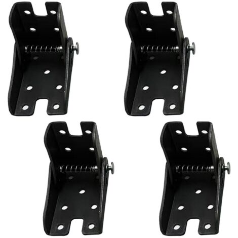 Juego de 4 bisagras plegables autoblocantes - Soportes plegables de 90 grados para patas de mesa - Bisagra oculta para mesas, bancos de trabajo y muebles (negro)
