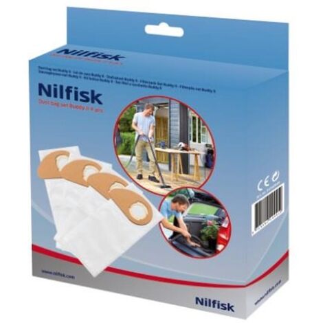 Juego de 4 bolsas sintéticas para aspirador NILFISK ADVANCE 81943048
