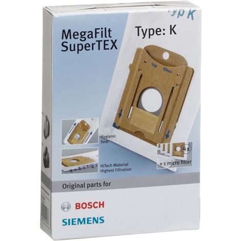 Juego de 4 bolsas tipo K para aspiradores BOSCH - Siemens