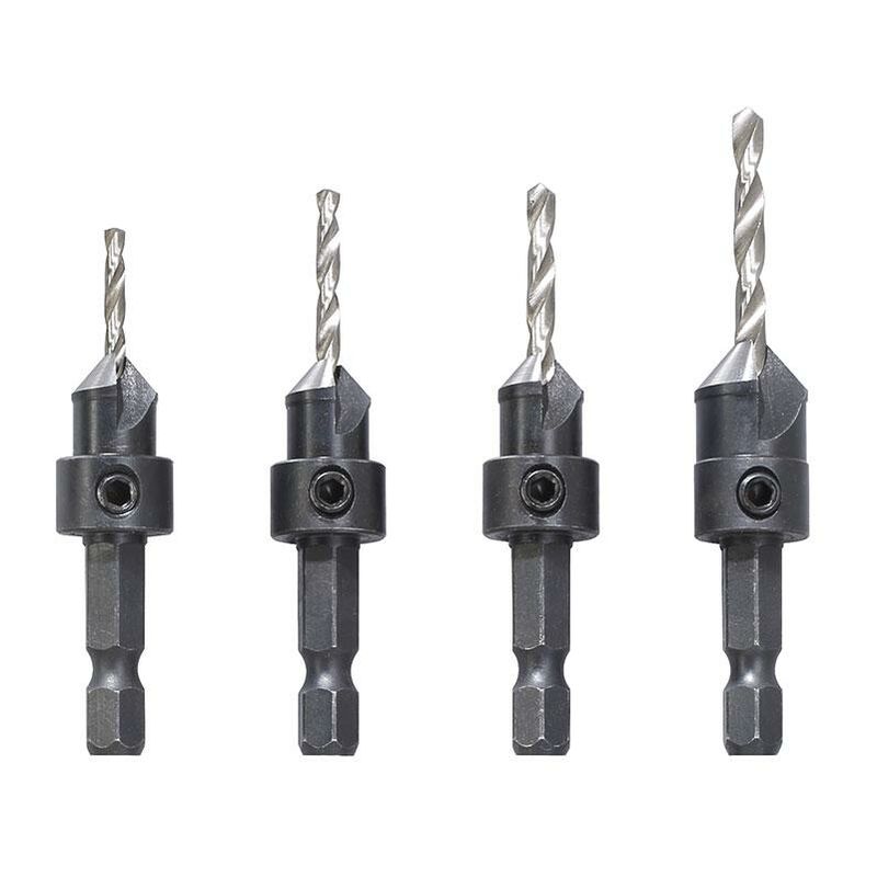 Fervi - Juego de 4 brocas avellanadoras para madera 0463