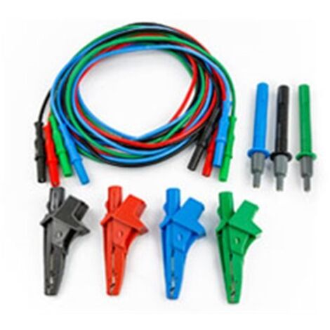 Juego de 4 cables, 4 cocodrilos y 3 puntas HT INSTRUMENTS 3026