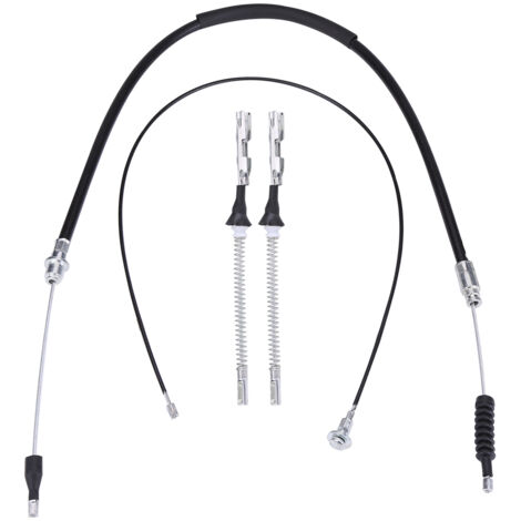Juego de 4 cables de freno de estacionamiento trasero para Opel Corsa C - Hierro y cuero negro, para motores 1.0/1.2/1.3 CDTi