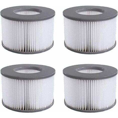 Juego de 4 cartuchos de filtro de repuesto para jacuzzis MSPA, spas calientes y otras piscinas inflables, adecuados para modelos de filtro a partir de 2020