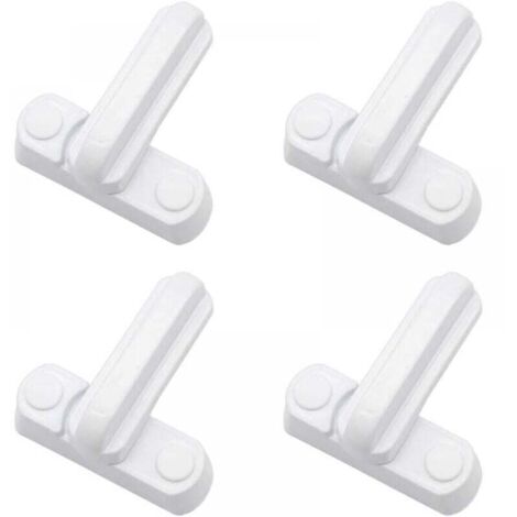 Juego de 4 cerraduras para puertas, armarios y ventanas, herrajes para puertas y ventanas, dispositivo antirrobo, gancho a presión [versión clavada]
