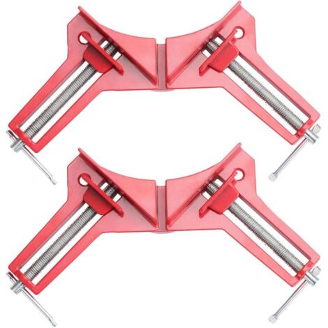 【Juego de 4 clips】CSPARKV Clips ajustables de inglete de 90° para madera - Marcos de fotos, acuarios, muebles