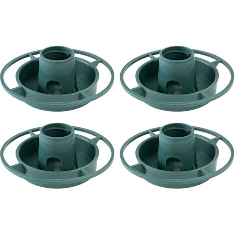 Juego de 4 comederos de plástico para pájaros de jardín con soporte para botellas, ideales para aves silvestres, jardín, patio y decoración verde.