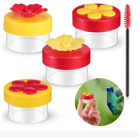 Juego de 4 comederos portátiles para colibríes – Comederos de mano para aves