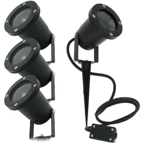 ARUM LIGHTING Juego de 4 Focos Pincha Exterior IP65 para LED GU10 GABIN Iluminación Jardín