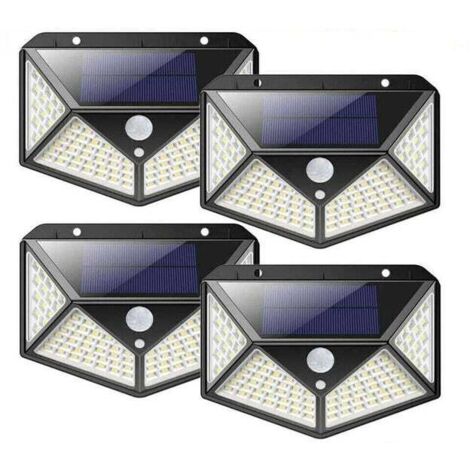 Juego de 4 focos solares con 100 LED.