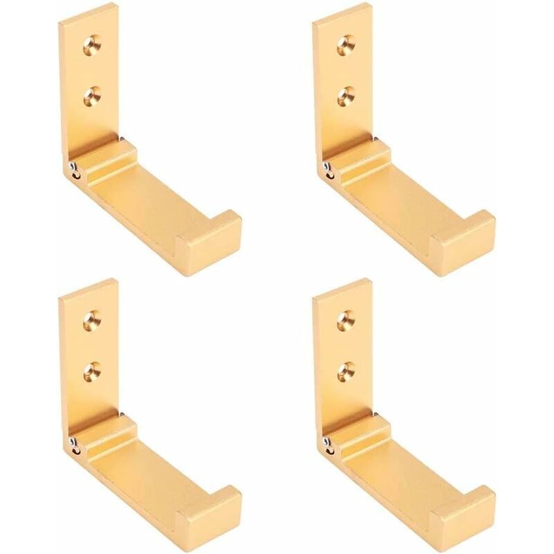 

Juego de 4 ganchos de pared plegables, perchero de pared para ropa de cocina creativa, ganchos de pared negros para abrigos y ropa, pared / pasillo /