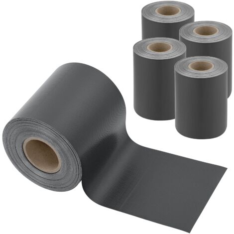 Juego de 4 listones de protección visual de PVC 140 m x 19 cm 26,6 m² gris antracita ral 7016 030006599