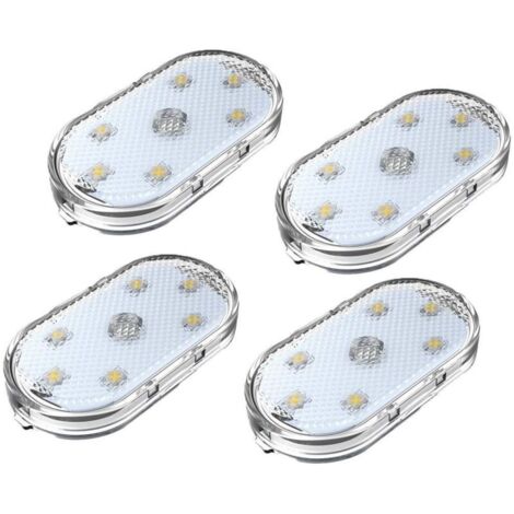 Juego de 4 luces LED RGB para el interior del coche, iluminación ambiental LED multicolor, iluminación de ambiente multicolor, recargables por USB.