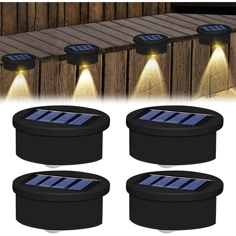 Juego de 4 luces solares flotantes para piscinas, iluminación solar LED para piscinas, impermeable, para escaleras de jardín, vallas y patios.