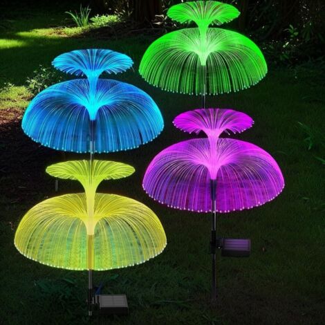 Juego de 4 luces solares para exteriores, luces solares para exteriores para decoración de jardín e iluminación exterior.