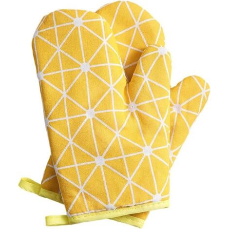 Juego de 4 manoplas de horno, de algodón y lino resistentes al calor, aptas para cocinar en horno, cocinar a la parrilla y asar a la barbacoa, con forro cómodo y transpirable, lavables, de 13 x 26 cm 