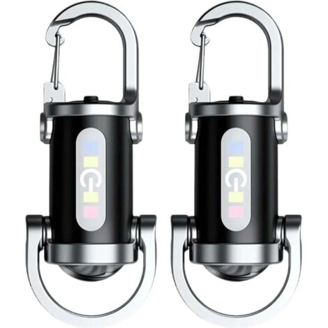 Juego de 4 mini linternas llavero ultrabrillantes, linternas LED impermeables, linternas llavero para acampar al aire libre.